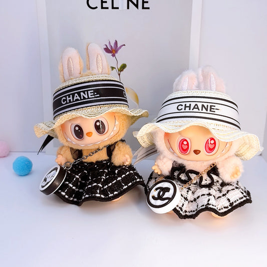 Elegantes Schwarzes Louis Vuitton Kleid für dein Labubu Monster – Luxus trifft auf Cutie-Faktor!