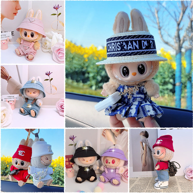 Elegantes Schwarzes Louis Vuitton Kleid für dein Labubu Monster – Luxus trifft auf Cutie-Faktor!