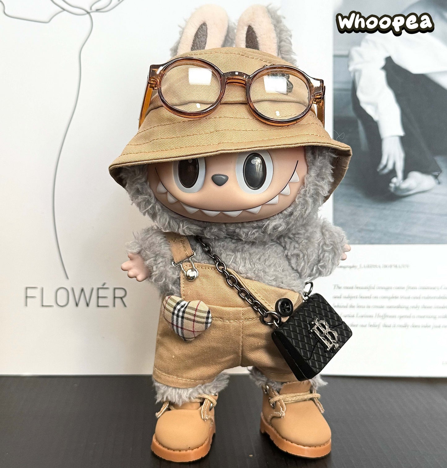 Trendige Fischer-Mütze für dein Labubu Monster