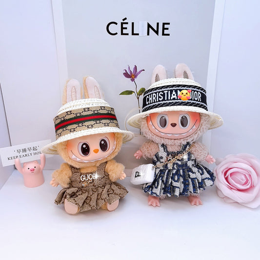 Elegantes Schwarzes Louis Vuitton Kleid für dein Labubu Monster – Luxus trifft auf Cutie-Faktor!